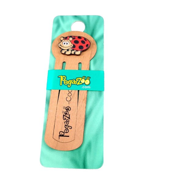 Ladybug Bookmark Pegazoo “Coocy” Made In Canada From Real Maple Wood - Picture 1 of 5